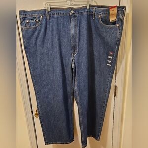 Levis 550 Jeans Mens 60x30 Blue Relaxed Fit Denim Taper Cotton Five Pocket NWT
